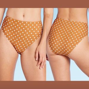NWT Sunn Lab Swim Polka High Waist Bikini Bottoms